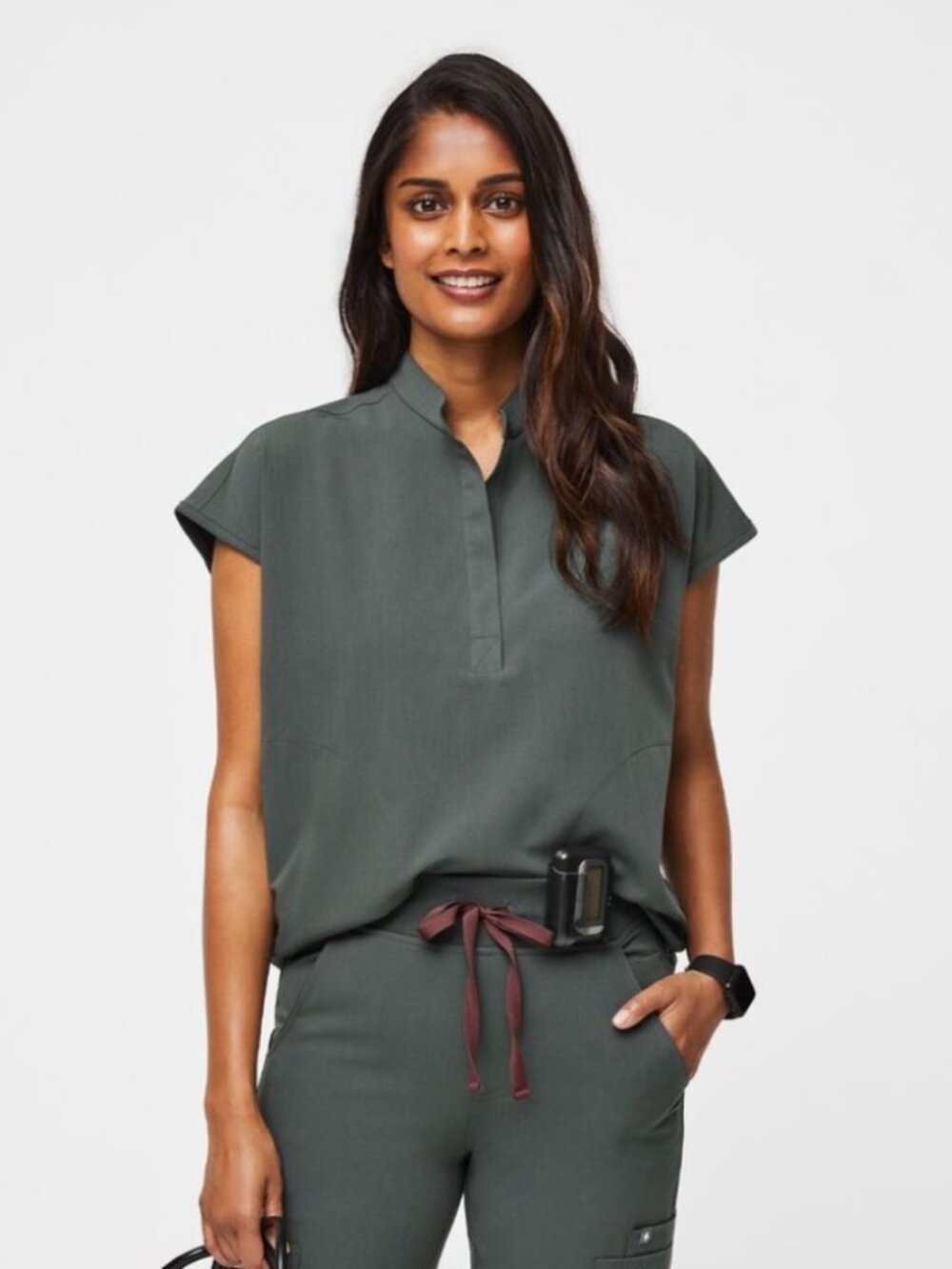FIGS Rafaela Scrub Top in Bonsai, XS